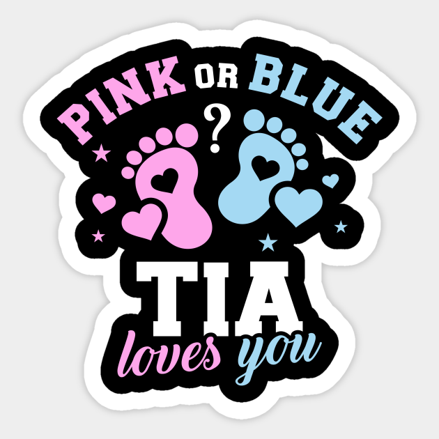 Gender reveal tia aunt Gender Reveal Sticker TeePublic